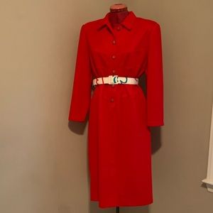 Vintage Henry Lee red button long sleeve dress